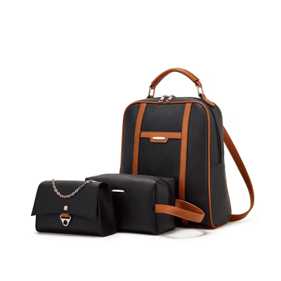 Γυναικείο σετ Σακίδιο πλάτης/νεσεσέρ /Τσάντα χιαστί Cardinal ZM 954 Black